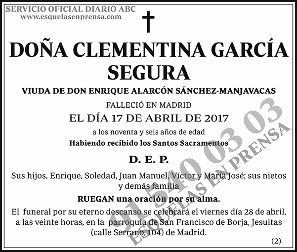 Clementina García Segura